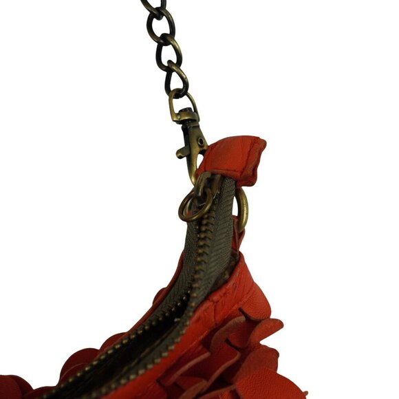 Jesslyn Blake Genuine Leather Fish Scale Fringe‎ Clutch Shoulder Bag Purse - Picture 2 of 8